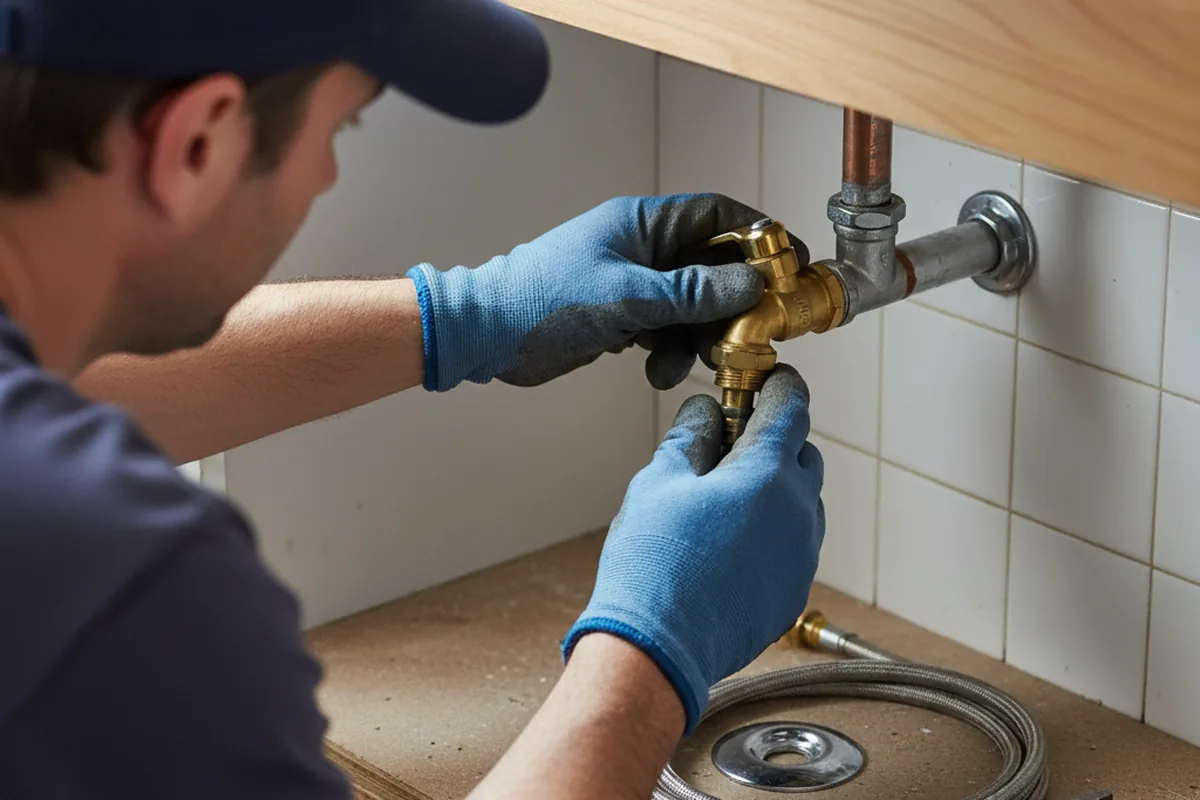 Shutoff valve and fitting work during Burst Pipe Repair in Citrus Heights